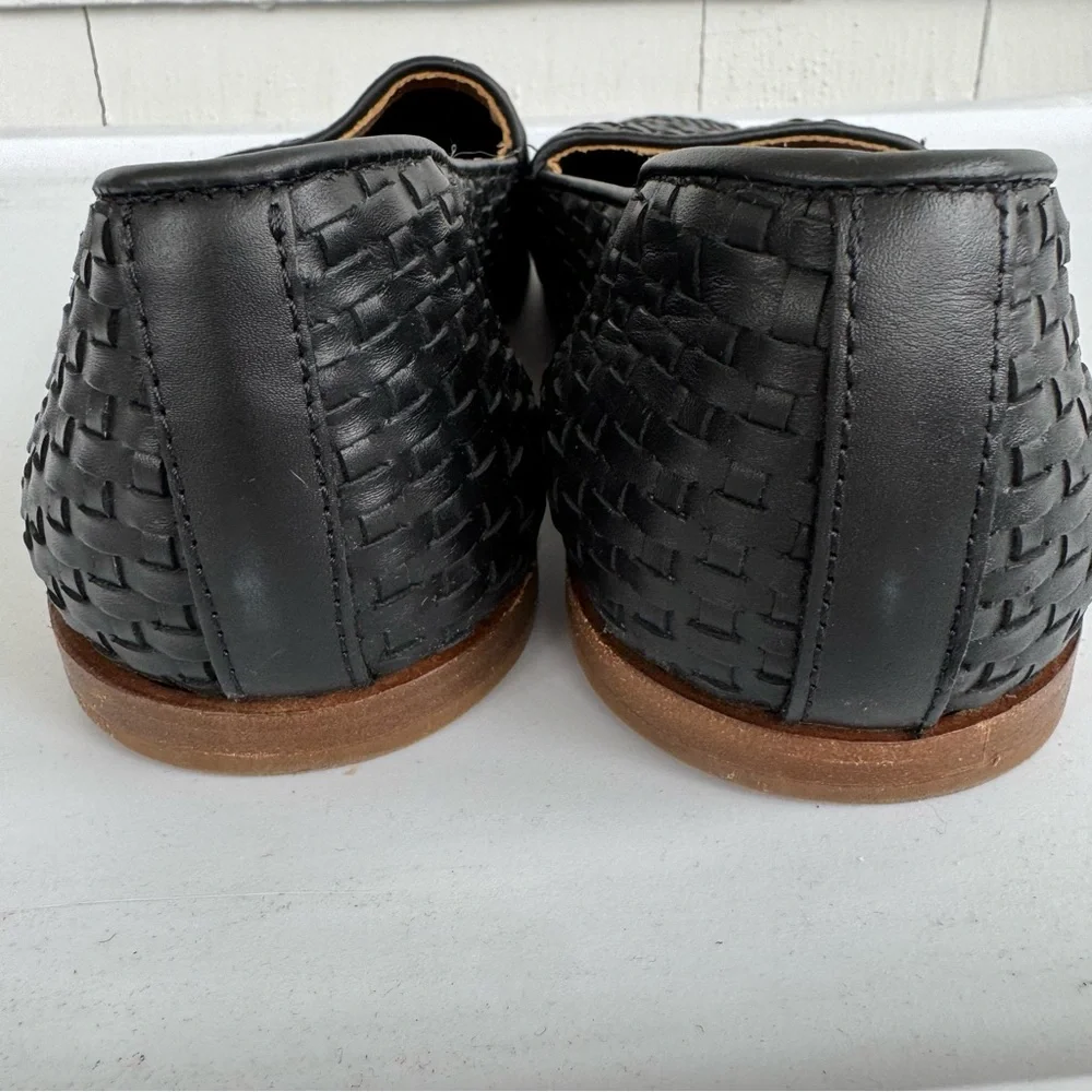 Nisolo Woven Slip-On Loafers Flats Black size 10